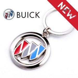 NEW - BUICK logo 3D  Chrome/Metal Keychain & Ring